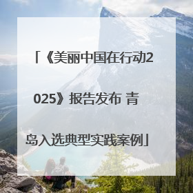 《美丽中国在行动2025》报告发布 青岛入选典型实践案例