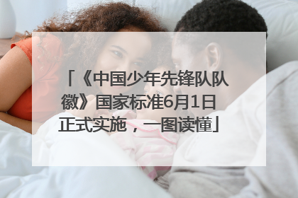 《中国少年先锋队队徽》国家标准6月1日正式实施，一图读懂