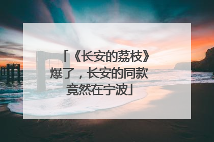 《长安的荔枝》爆了，长安的同款竟然在宁波