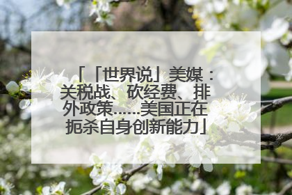 「世界说」美媒：关税战、砍经费、排外政策……美国正在扼杀自身创新能力