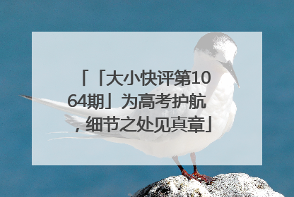 「大小快评第1064期」为高考护航，细节之处见真章