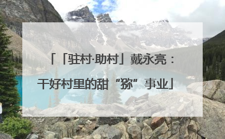 「驻村·助村」戴永亮：干好村里的甜“猕”事业