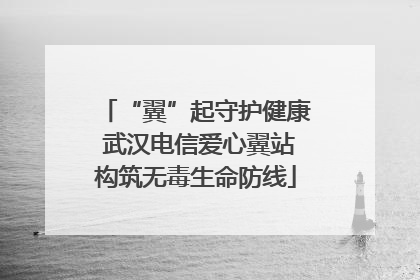 “翼”起守护健康 武汉电信爱心翼站构筑无毒生命防线
