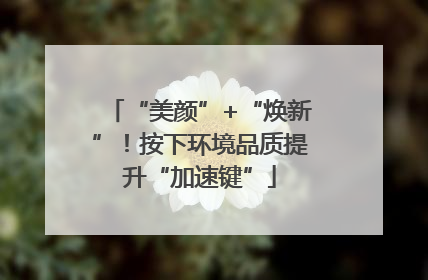“美颜”+“焕新”！按下环境品质提升“加速键”