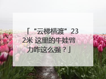 “云梯横渡”232米 这里的牛娃臂力咋这么强？