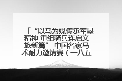 “以马为媒传承军垦精神 重组骑兵连启文旅新篇” 中国名家马术耐力邀请赛（一八五团站）暨重启骑兵连活动正式启动