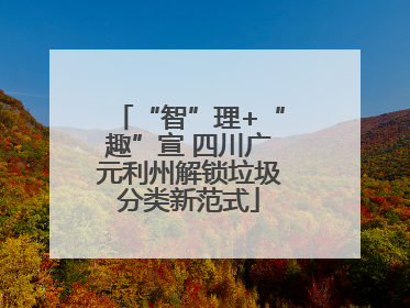 “智”理+“趣”宣 四川广元利州解锁垃圾分类新范式