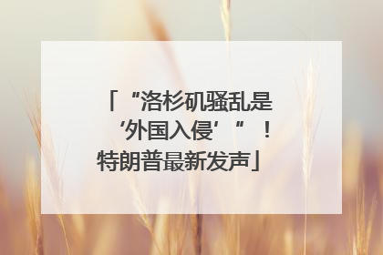 “洛杉矶骚乱是‘外国入侵’”！特朗普最新发声