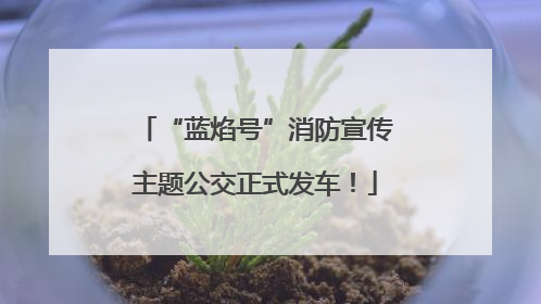 “蓝焰号”消防宣传主题公交正式发车！