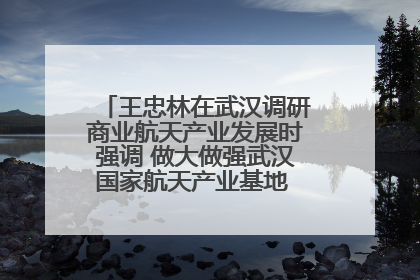 王忠林在武汉调研商业航天产业发展时强调 做大做强武汉国家航天产业基地 打造具有全国影响力的“中国星谷”