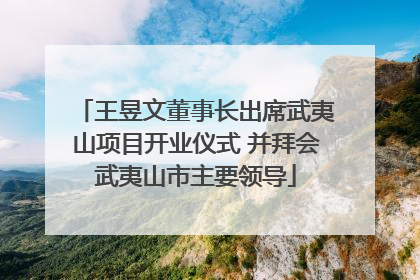 王昱文董事长出席武夷山项目开业仪式 并拜会武夷山市主要领导