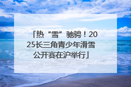 热“雪”驰骋！2025长三角青少年滑雪公开赛在沪举行