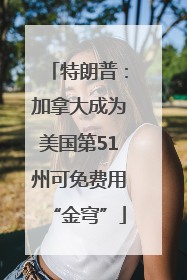 特朗普：加拿大成为美国第51州可免费用“金穹”