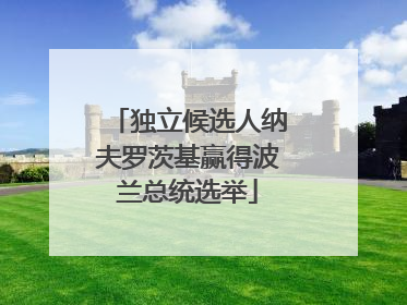 独立候选人纳夫罗茨基赢得波兰总统选举