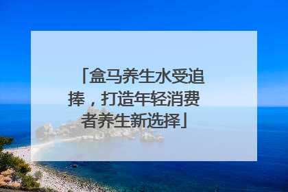 盒马养生水受追捧，打造年轻消费者养生新选择