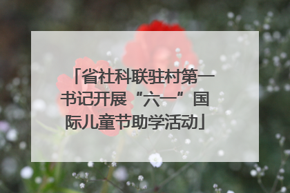 省社科联驻村第一书记开展“六一”国际儿童节助学活动