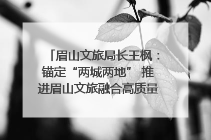 眉山文旅局长王枫：锚定“两城两地” 推进眉山文旅融合高质量发展｜文旅局长说