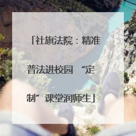社旗法院：精准普法进校园 “定制”课堂润师生