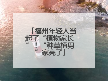 福州年轻人当起了“植物家长”！“种草植男”家亮了