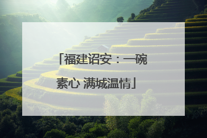 福建诏安：一碗素心 满城温情