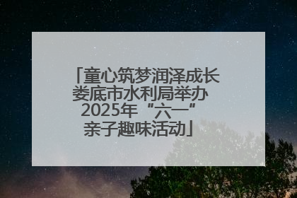 童心筑梦润泽成长 娄底市水利局举办2025年“六一”亲子趣味活动