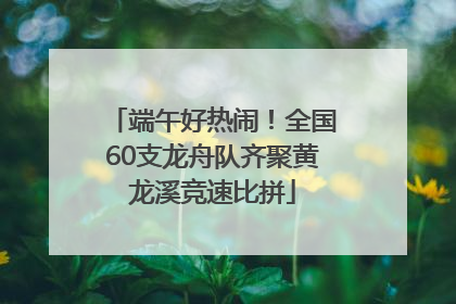 端午好热闹！全国60支龙舟队齐聚黄龙溪竞速比拼