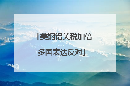 美钢铝关税加倍 多国表达反对