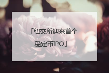 纽交所迎来首个稳定币IPO
