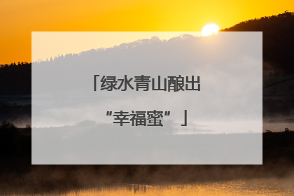 绿水青山酿出“幸福蜜”