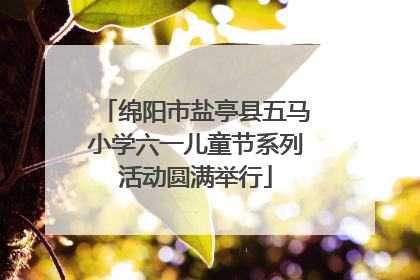 绵阳市盐亭县五马小学六一儿童节系列活动圆满举行
