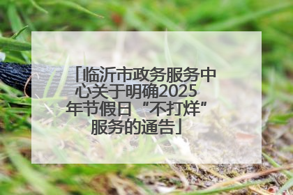 临沂市政务服务中心关于明确2025年节假日“不打烊”服务的通告
