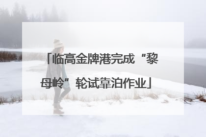临高金牌港完成“黎母岭”轮试靠泊作业