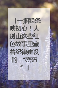一捆粉条映初心！大别山这些红色故事里藏着纪律建设的 “密码”