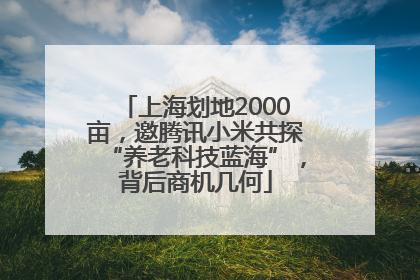 上海划地2000亩，邀腾讯小米共探“养老科技蓝海”，背后商机几何