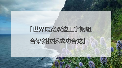 世界最宽双边工字钢组合梁斜拉桥成功合龙