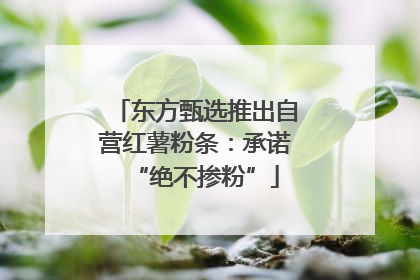东方甄选推出自营红薯粉条：承诺“绝不掺粉”