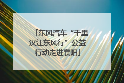 东风汽车“千里汉江东风行”公益行动走进襄阳