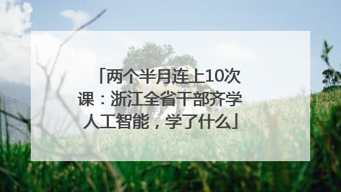 两个半月连上10次课：浙江全省干部齐学人工智能，学了什么