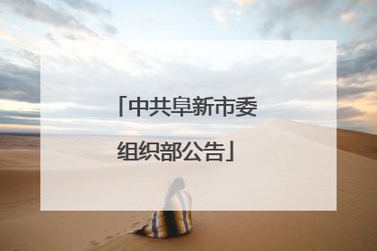 中共阜新市委组织部公告