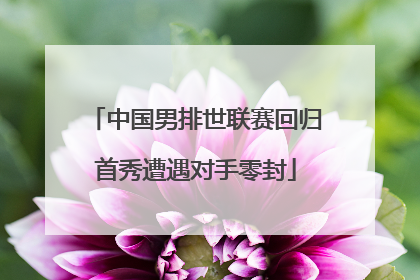 中国男排世联赛回归首秀遭遇对手零封