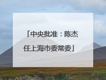 中央批准：陈杰任上海市委常委