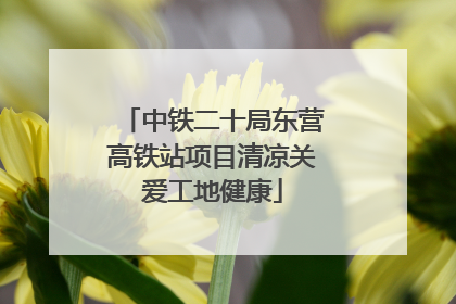 中铁二十局东营高铁站项目清凉关爱工地健康