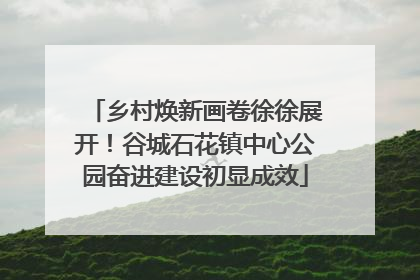 乡村焕新画卷徐徐展开！谷城石花镇中心公园奋进建设初显成效