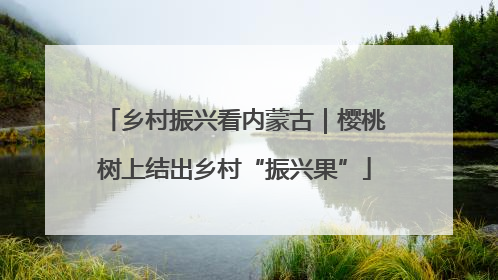 乡村振兴看内蒙古｜樱桃树上结出乡村“振兴果”