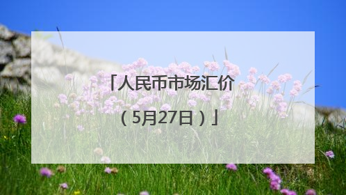 人民币市场汇价（5月27日）
