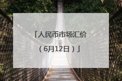 人民币市场汇价（6月12日）