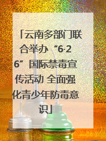 云南多部门联合举办“6·26”国际禁毒宣传活动 全面强化青少年防毒意识