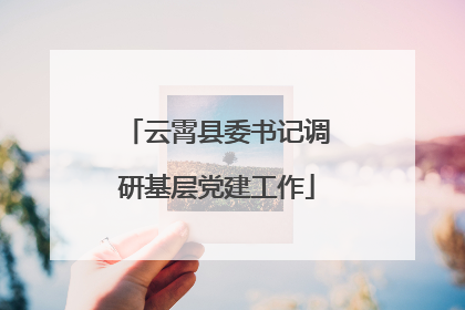 云霄县委书记调研基层党建工作