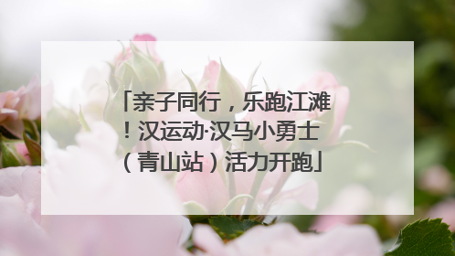 亲子同行，乐跑江滩！汉运动·汉马小勇士（青山站）活力开跑