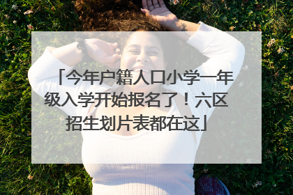 今年户籍人口小学一年级入学开始报名了！六区招生划片表都在这